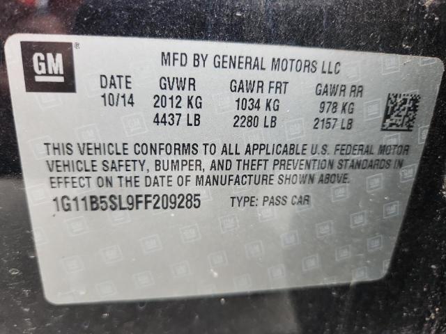 1G11B5SL9FF209285 - 2015 CHEVROLET MALIBU LS BLACK photo 12
