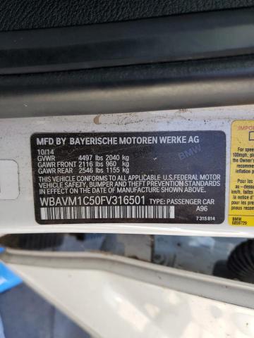 WBAVM1C50FV316501 - 2015 BMW X1 SDRIVE28I WHITE photo 13