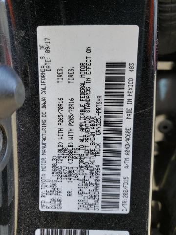 3TMAZ5CN9HM049964 - 2017 TOYOTA TACOMA DOUBLE CAB 黑色 照片 10