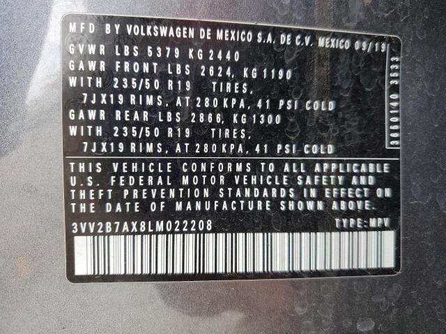 3VV2B7AX8LM022208 - 2020 VOLKSWAGEN TIGUAN SE Grau Foto 14