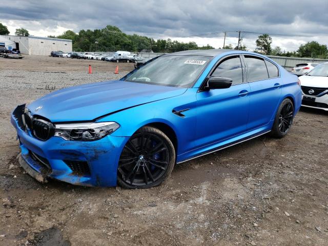 WBSJF0C59JB282373 - 2018 BMW M5 BLUE photo 1