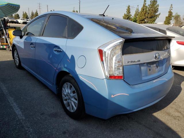 JTDKN3DP8E3054901 - 2014 TOYOTA PRIUS PLUG BLUE photo 2