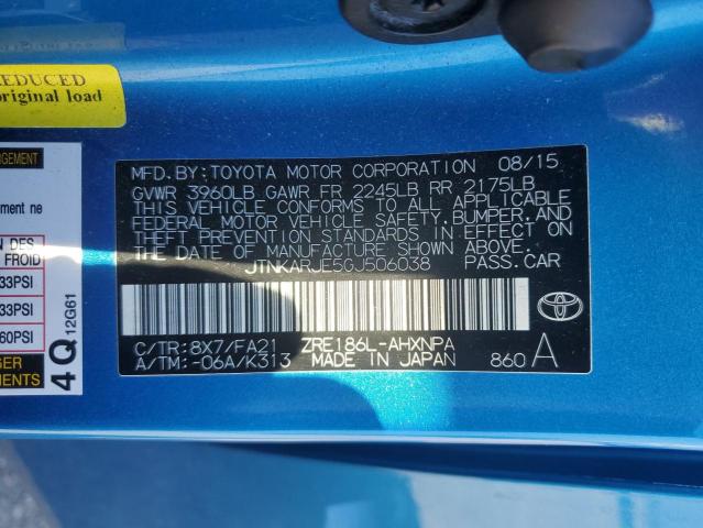 JTNKARJE5GJ506038 - 2016 TOYOTA SCION IM Mavi foto 12