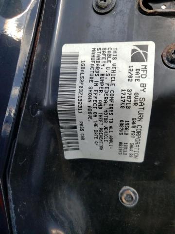 1G8AL52F03Z132311 - 2003 SATURN ION LEVEL 3 BLACK photo 13