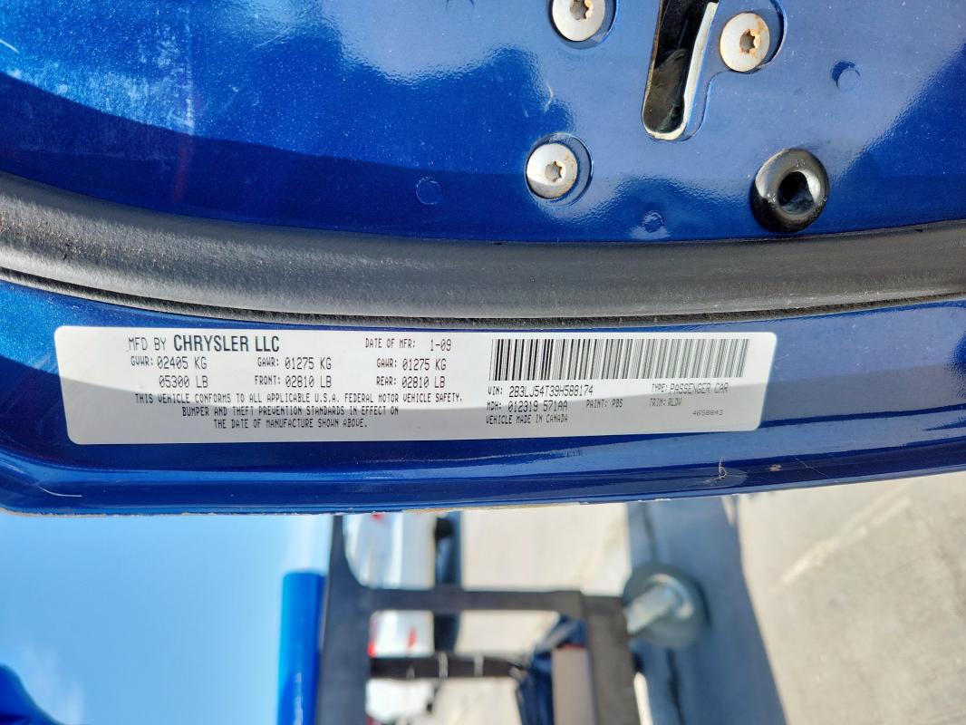 2B3LJ54T39H588174 - 2009 DODGE CHALLENGER R/T ლურჯი ფოტო 12