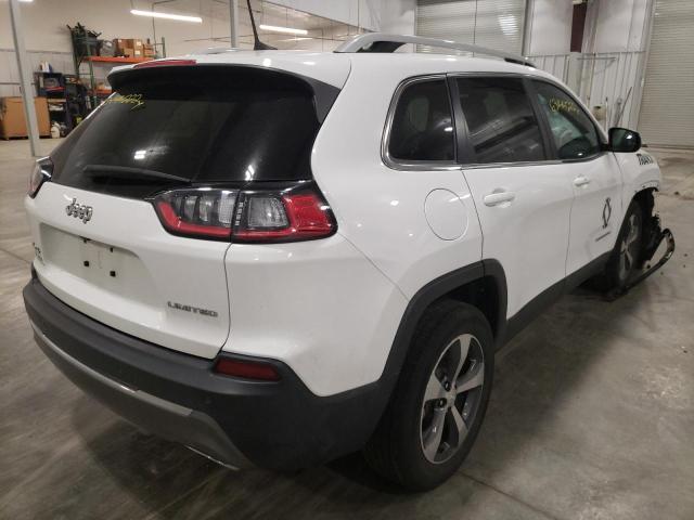 1C4PJMDX2KD200514 - 2019 JEEP CHEROKEE LIMITED WHITE photo 4