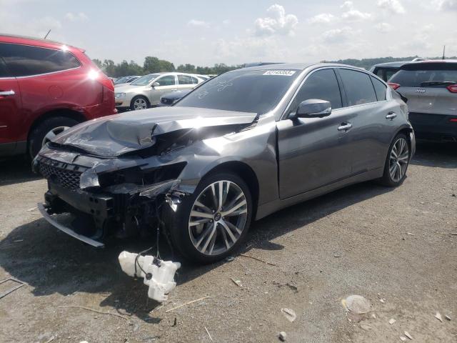 JN1EV7AR8KM551708 - 2019 INFINITI Q50 LUXE GRAY photo 1