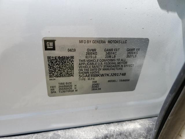 5GAERBKW7KJ291748 - 2019 BUICK ENCLAVE ESSENCE Ağ foto 13