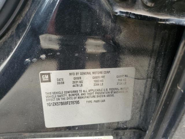 1G1ZK57B68F278795 - 2008 CHEVROLET MALIBU LTZ შავი ფოტო 12