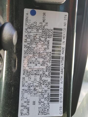 3TMJU4GN6BM118796 - 2011 TOYOTA TACOMA DOUBLE CAB PRERUNNER GREEN photo 13