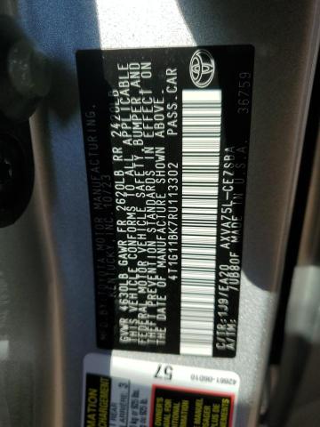 4T1G11BK7RU113302 - 2024 TOYOTA CAMRY SE NIGHT SHADE SILVER photo 12