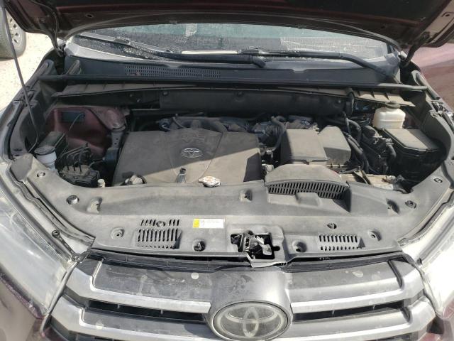 5TDZZRFH0KS359315 - 2019 TOYOTA HIGHLANDER LE BURGUNDY photo 12