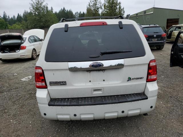 1FMCU5K3XBKC64125 - 2011 FORD ESCAPE HYBRID WHITE photo 6