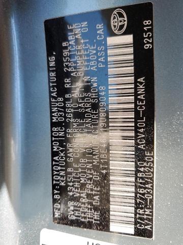 4T1BE46K19U809048 - 2009 TOYOTA CAMRY BASE Yaşıl foto 12