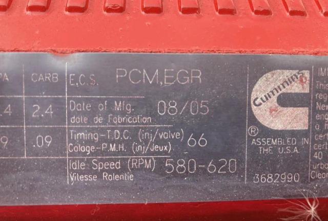 79123364 - 2005 CUMMINS C38D5 RED photo 8