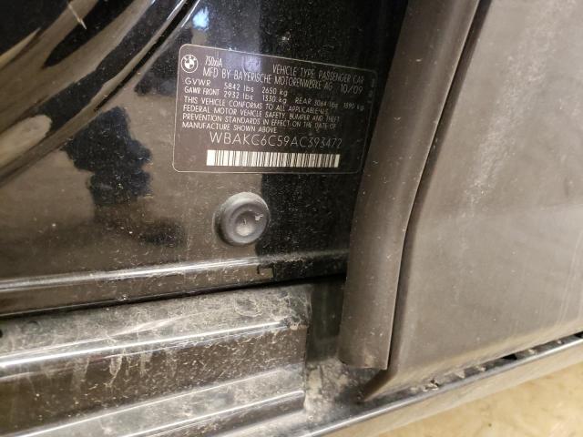 WBAKC6C59AC393472 - 2010 BMW 750 I XDRIVE BLACK photo 12