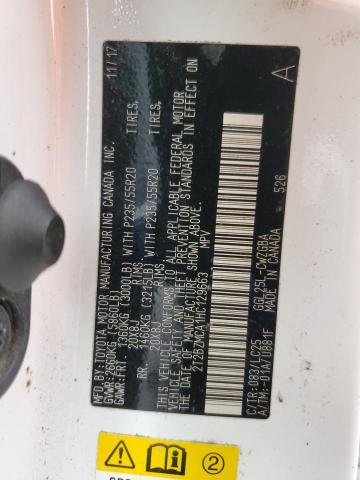 2T2BZMCA1HC129663 - 2017 LEXUS RX 350 BASE WHITE photo 13