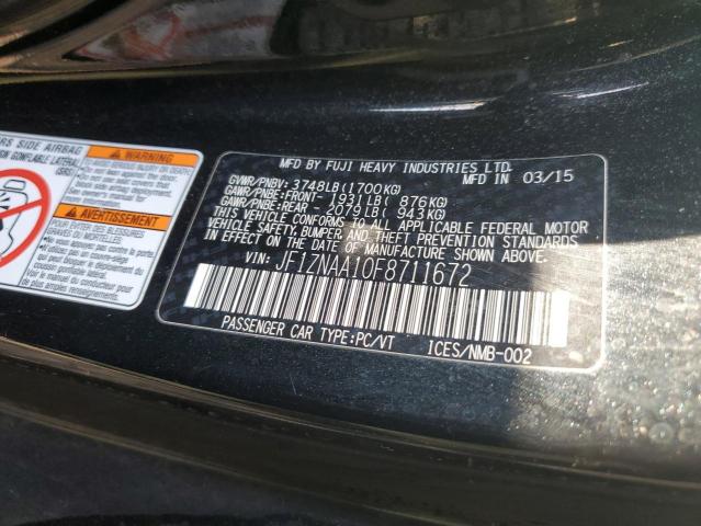 JF1ZNAA10F8711672 - 2015 TOYOTA SCION FR-S 黑色 照片 12