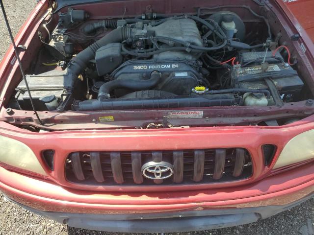 5TEGN92N64Z342863 - 2004 TOYOTA TACOMA DOUBLE CAB PRERUNNER RED photo 11