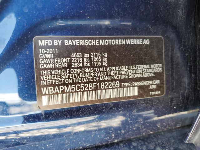 WBAPM5C52BF182269 - 2011 BMW 335 I BLUE photo 12
