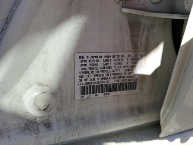 JHMCN36466C000147 - 2006 HONDA ACCORD HYBRID WHITE photo 12