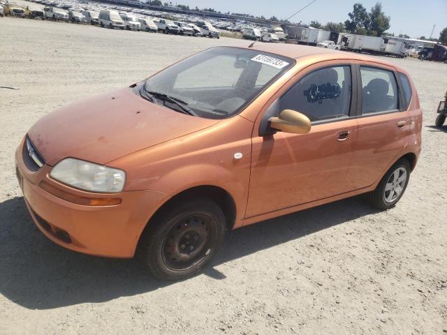 KL1TD66686B619319 - 2006 CHEVROLET AVEO BASE ORANGE photo 1