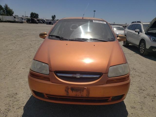 KL1TD66686B619319 - 2006 CHEVROLET AVEO BASE ORANGE photo 5