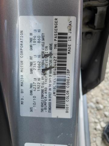 JM1BL1K41B1404427 - 2011 MAZDA MAZDASPEED 3 SILVER photo 12