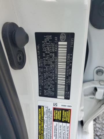 4T1C11AK6PU722927 - 2023 TOYOTA CAMRY LE WHITE photo 12