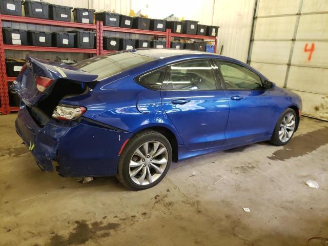 1C3CCCDG0FN678597 - 2015 CHRYSLER 200 S BLUE photo 3