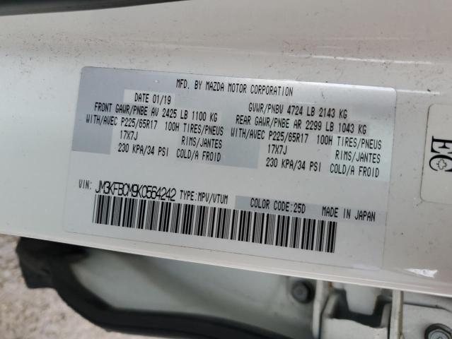 JM3KFBCM9K0564242 - 2019 MAZDA CX-5 TOURING WHITE photo 14