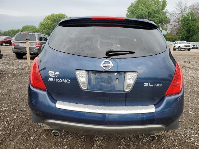 JN8AZ08W56W523995 - 2006 NISSAN MURANO SL BLUE photo 6