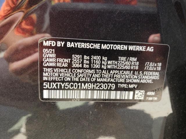 5UXTY5C01M9H23079 - 2021 BMW X3 XDRIVE30I BLACK photo 13