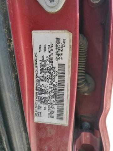 5TEGN92N91Z835044 - 2001 TOYOTA TACOMA DOUBLE CAB PRERUNNER RED photo 12