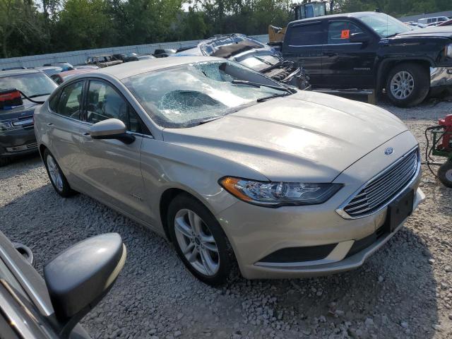 3FA6P0LU0JR133935 - 2018 FORD FUSION SE HYBRID GOLD photo 4