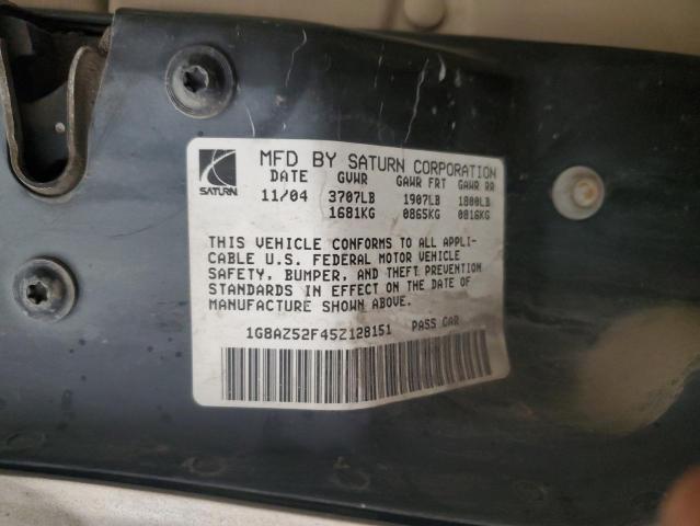 1G8AZ52F45Z128151 - 2005 SATURN ION LEVEL 2 BEIGE photo 13