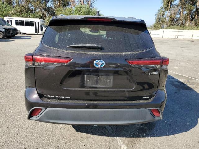 5TDHBRCH3LS004967 - 2020 TOYOTA HIGHLANDER HYBRID XLE BLACK photo 6