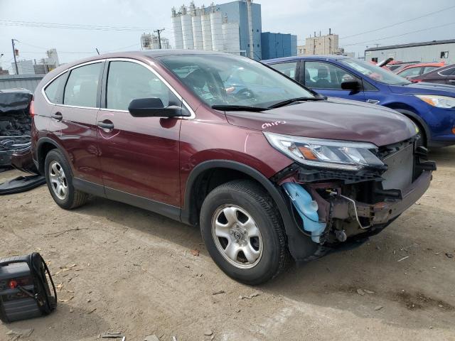 5J6RM4H31FL003802 - 2015 HONDA CR-V LX BURGUNDY photo 4