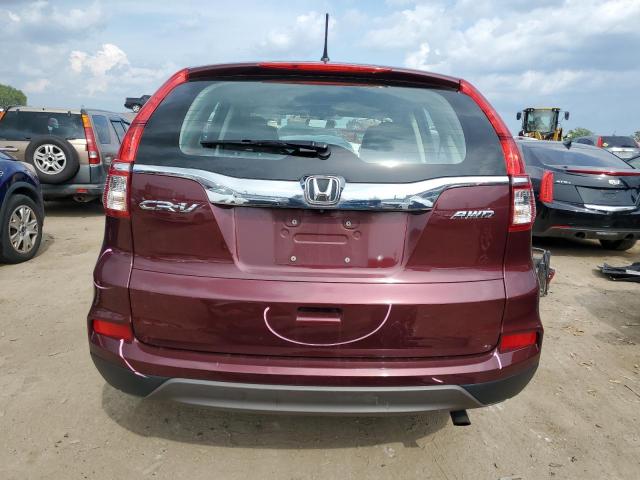 5J6RM4H31FL003802 - 2015 HONDA CR-V LX BURGUNDY photo 6