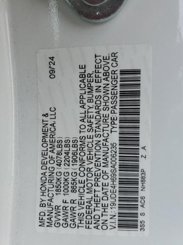 19UDE4H69SA006235 - 2025 ACURA INTEGRA A-SPEC TECH WHITE photo 12