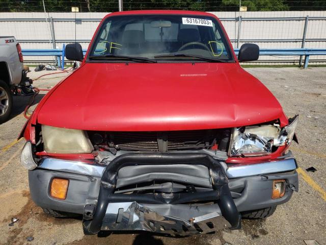 4TASN92N9YZ596042 - 2000 TOYOTA TACOMA XTRACAB PRERUNNER წითელი ფოტო 5