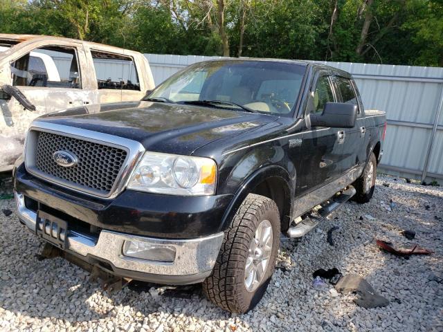 1FTPW14574KD00590 - 2004 FORD F150 SUPERCREW BLACK photo 1