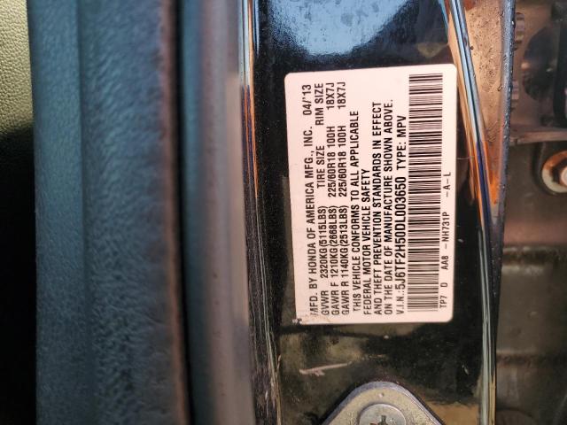 5J6TF2H50DL003650 - 2013 HONDA CROSSTOUR EXL შავი ფოტო 13