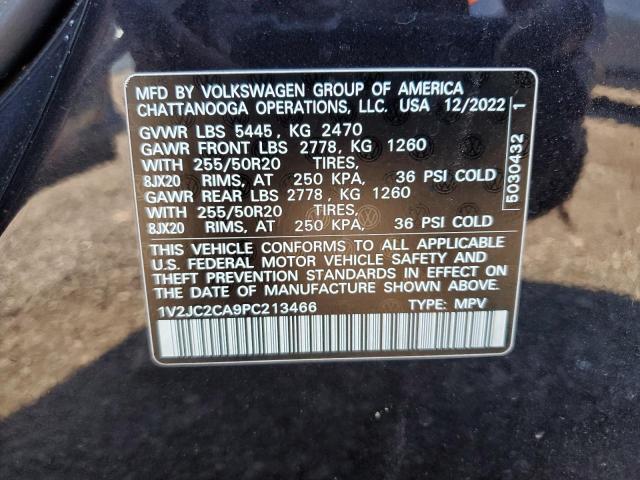 1V2JC2CA9PC213466 - 2023 VOLKSWAGEN ATLAS CROS SE BLACK photo 14
