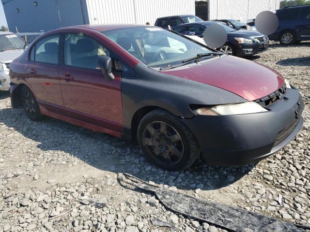 1HGFA16578L059784 - 2008 HONDA CIVIC LX RED photo 4