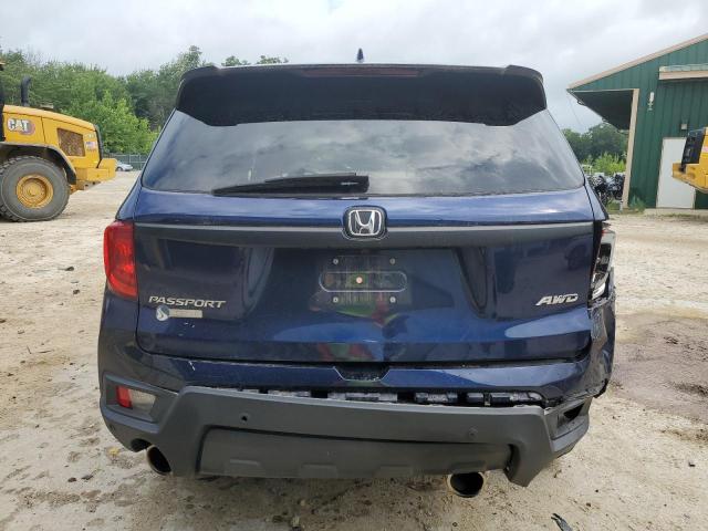 5FNYF8H50NB002114 - 2022 HONDA PASSPORT EXL BLUE photo 6