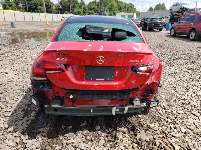 WDD3G4FB4KW020248 - 2019 MERCEDES-BENZ A 220 4MATIC RED photo 6