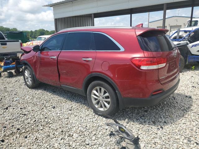 5XYPG4A37GG025816 - 2016 KIA SORENTO LX RED photo 2