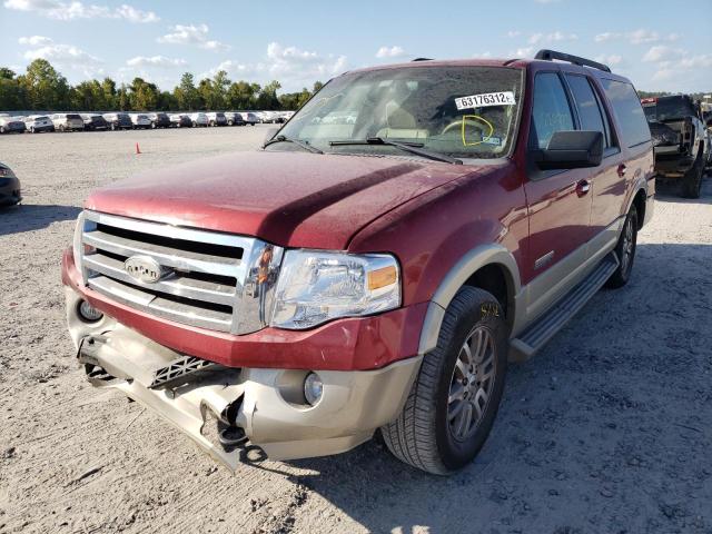 1FMFK18538LA62251 - 2008 FORD EXPEDITION EL EDDIE BAUER RED photo 2