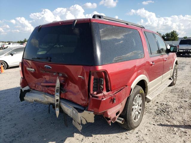 1FMFK18538LA62251 - 2008 FORD EXPEDITION EL EDDIE BAUER RED photo 4